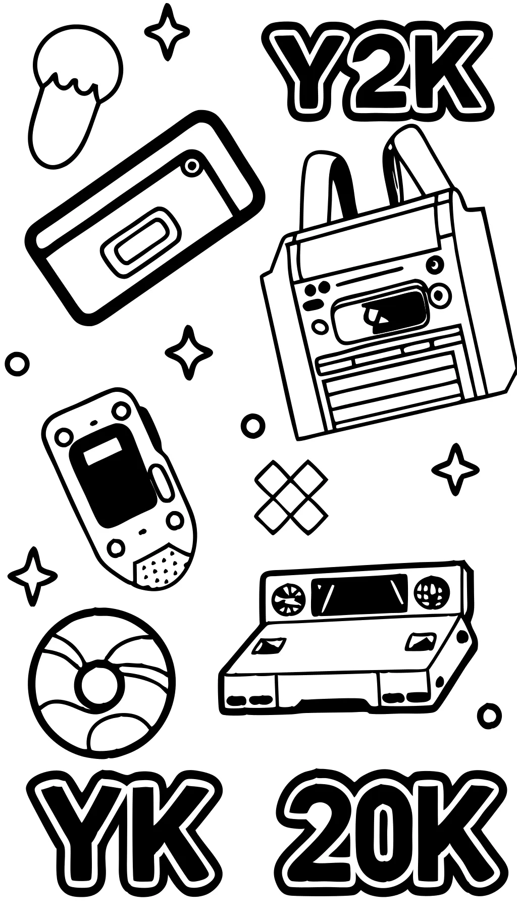 y2k coloring pages